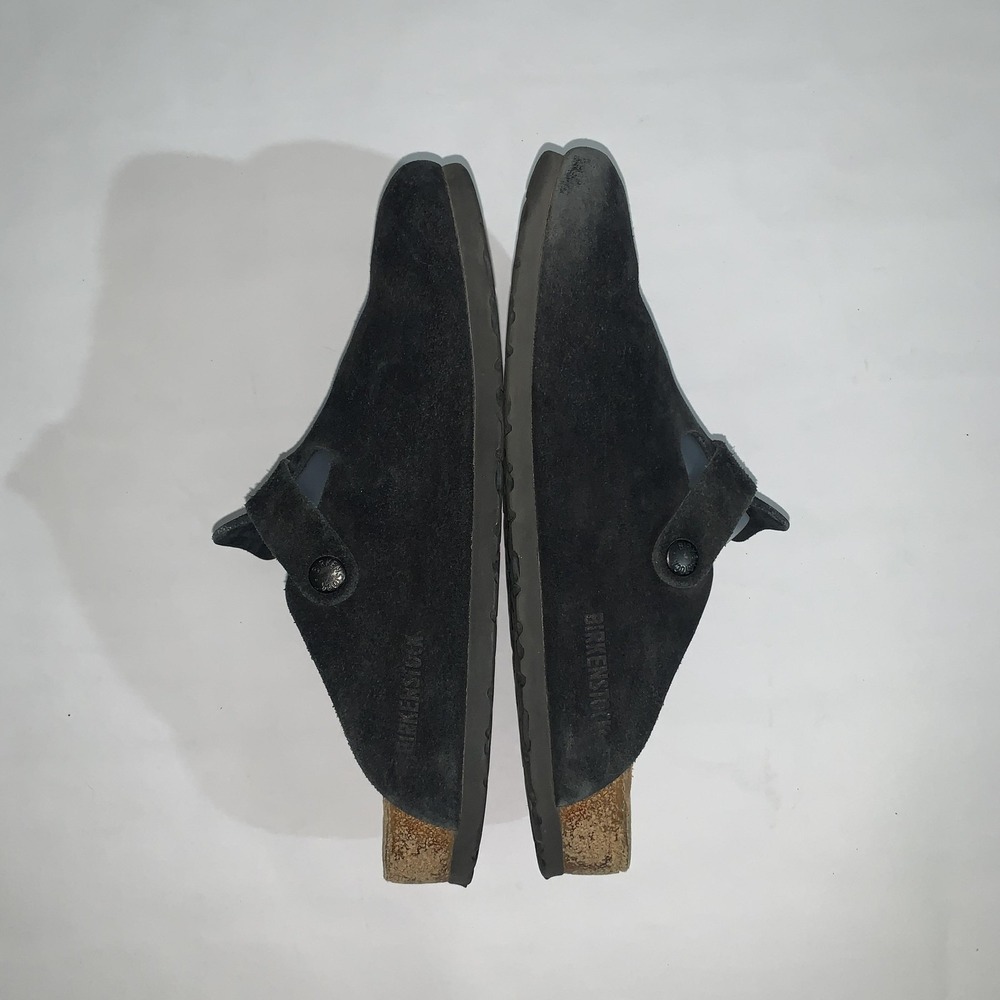 Birkenstock Clog Shoes Womens Size 8 Black Suede Boston Slip On Comfort Casual - Picture 8 of 13